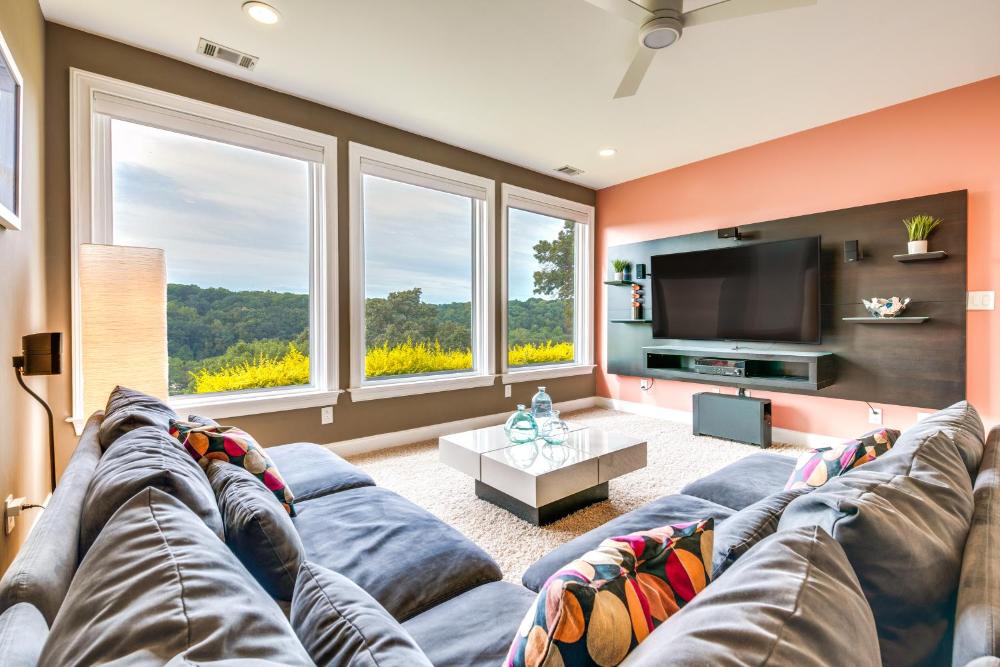 Modern Retreat with River View in Roswell!